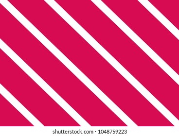 Pink stripes on white background. Striped diagonal pattern Vector illustration  Christmas background or winter theme Background with slanted lines