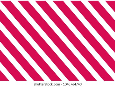 Pink stripes on white background. Striped diagonal pattern Vector illustration  Christmas background or winter theme Background with slanted lines