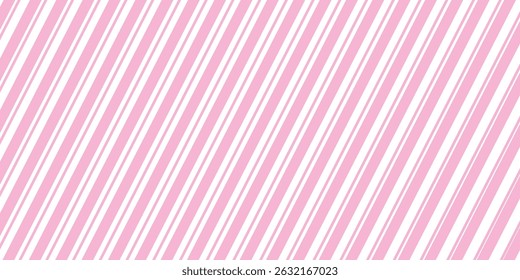 Pink stripes on white background. Striped diagonal pattern Vector illustration of Seamless background Christmas or winter theme Geometric pattern Background with slanted lines 