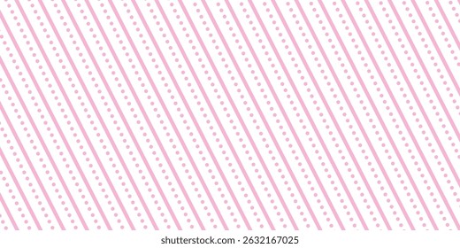 Pink stripes on white background. Striped diagonal pattern Vector illustration of Seamless background Christmas or winter theme Geometric pattern Background with slanted lines 