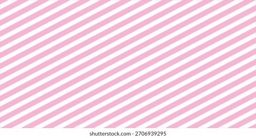 Pink stripes on white background. Striped diagonal pattern Vector illustration of Seamless background Christmas or winter theme Geometric pattern Background with slanted lines 