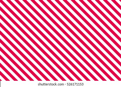 Pink stripes on white background. Striped diagonal pattern Vector illustration of Seamless background Christmas or winter theme Geometric pattern Background with slanted lines