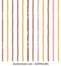 Patrón de rayas rosadas, fondo de rayas onduladas vectoriales sin costura, pinceladas de pincel pastel infantil. fondo de lineas lindas de pincel para bebés