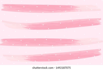 Pink stripes with polka dot background. illustration vector wallpaper for template, banner social media advertising. Pastel modern geometric style. Valentines day concept.
