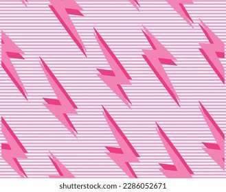 pink stripes power girl print