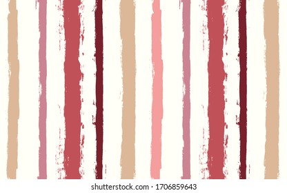 Pink Stripes Seamless Pattern Girly Nude Stock Vector (Royalty Free