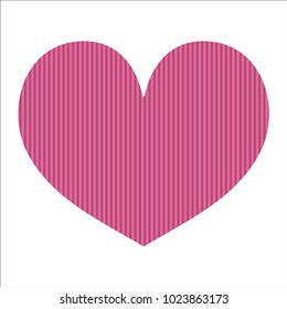 Pink Strips Vector Heart