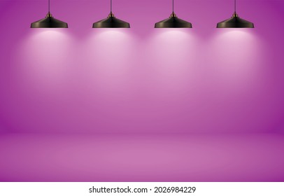 Pink studio empty room background