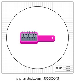 Pink style comb icon