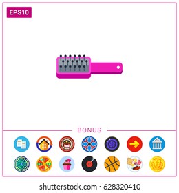 Pink style comb icon