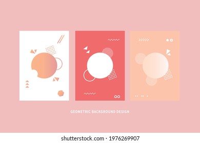 Pink style geometric  background banner design