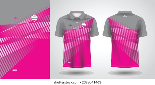 rosafarbene Sublimationspolo Sport Jersey Design