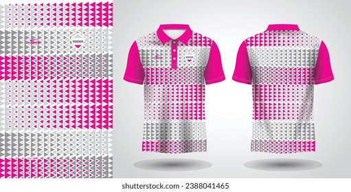 pink sublimation polo sport jersey design