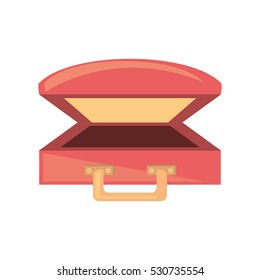 pink suitcase luggage travel beach vector illustration eps 10