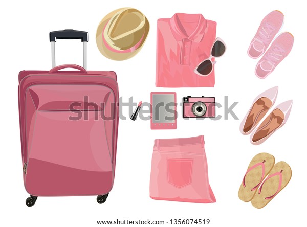 pink suitcase womens