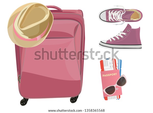 pink suitcase womens