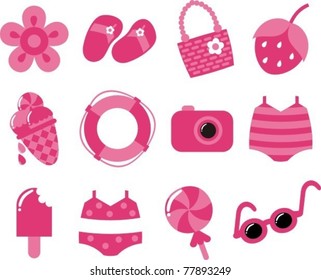Pink summer clip-art