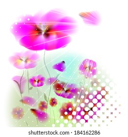 Pink summer flowers