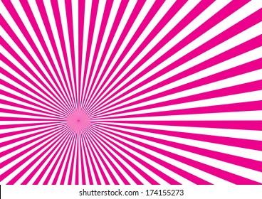 Pink Sun Burst Effect. Vector