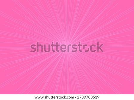 Pink Sun Rays for Background Design. Pink comic-style sunburst and radial lines background vector illustration. Sunburst Background