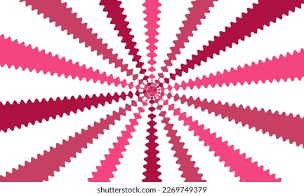 Pink Sunburst Background. Rays. Radial. Summer Banner Vector Illustration