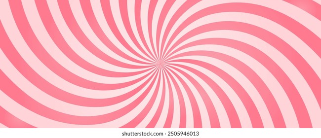 Pink sunburst lines background. Light sun rays pattern. Vintage stripes halftone radial wallpaper for poster, banner, swirl advertising backdrop , rotating or whirlpool comic scene.