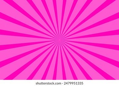Pink Sunburst Pattern Background. Pink Burst Gradient Wide Vector Background
