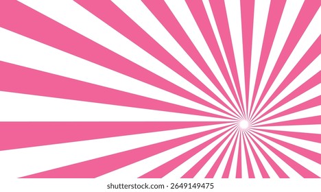 rosafarbener Hintergrund des Sonnenburstmusters. Strahlenstern platzt Kulisse. 