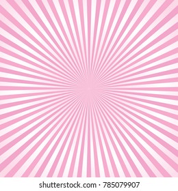 Pink sunburst vector illustration background design. Sun Rays background design concept.