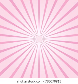 Pink sunburst vector illustration background design. Sun Rays background design concept.