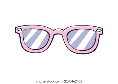 Pink sunglasses isolated vector illustration