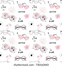 pink sunglasses pattern