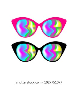 Pink Sunglasses vector illustration
