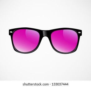 Pink Sunglasses vector illustration background