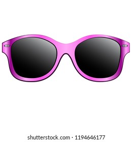 Pink Sunglasses Vector Symbol