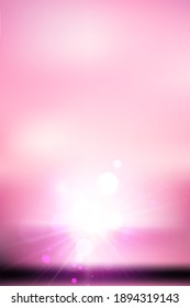 Pôr do sol rosa ou fundo abstrato do nascer do sol. Web design, aplicativo móvel, papel de parede. Ilustração vetorial.