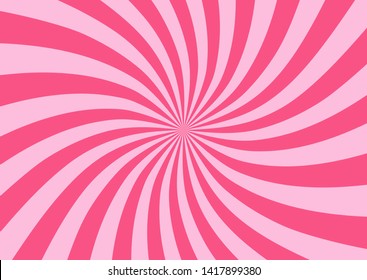 Pink sunshine colorful vector background. Abstract sunburst design wallpaper for template business social media advertising.