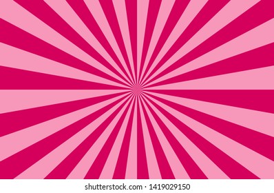 Pink sunshine colorful vector background. Abstract sunburst design wallpaper for template business social media advertising.
