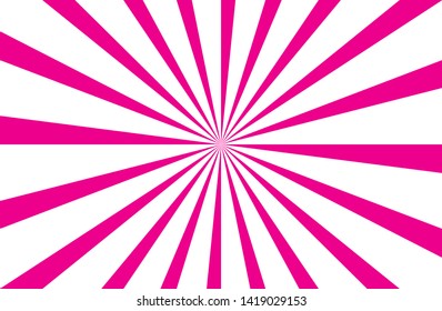 Pink sunshine colorful vector background. Abstract sunburst design wallpaper for template business social media advertising.