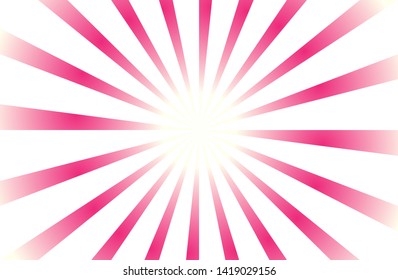 Pink sunshine colorful vector background. Abstract sunburst design wallpaper for template business social media advertising.