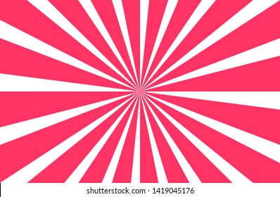 Pink sunshine colorful vector background. Abstract sunburst design wallpaper for template business social media advertising.