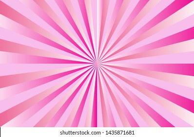 Pink sunshine colorful vector background. Abstract sunburst design wallpaper for template banner business social media advertising. cartoon backdrop. sunlight