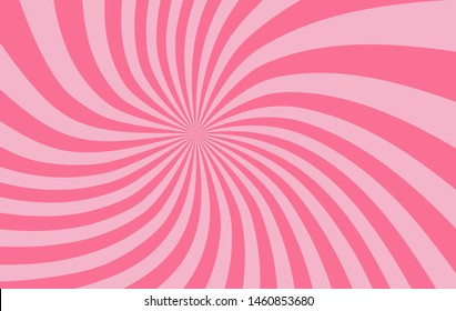 Pink sunshine colorful vector background. Abstract sunburst design wallpaper for template business social media advertising. sweet candy pop