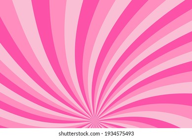 Pink sunshine colorful vector background. Abstract sunburst design wallpaper for template banner business social media advertising. cartoon backdrop. sweet candy.