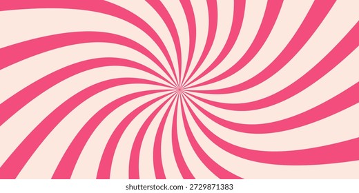 Rosa Sonnenschein bunter Vektorhintergrund. Abstrakte Sunburst Design Tapete für Vorlage Banner Business Social Media Werbung. Zeichentrickhintergrund. Süßigkeiten.