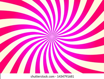 Pink sunshine vector background. Abstract colorful sunburst design wallpaper for template banner business social media advertising. cartoon backdrop. sunlight in summer. sweet candy pop.
