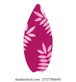 Pink surfboard featuring a floral pattern, representing a surfing lifestyle