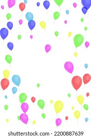 Pink Surprise Background White Vector. Ballon Shiny Card. Blue Fest. Purple Baloon. Helium Present Set.