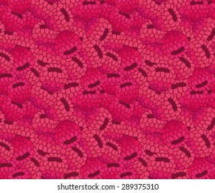 Pink sweet and fresh raspberry summer pattern. Vector illustration can be used for backgrounds, web design, surface textures, food design and other crafts.