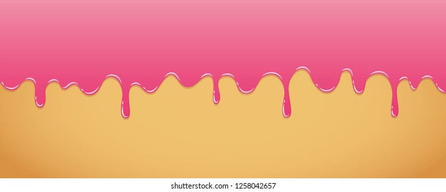 pink sweet melting icing background vector illustration EPS10